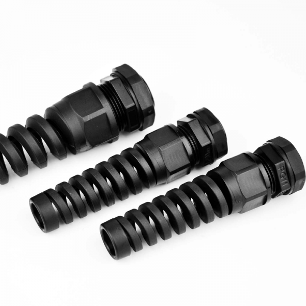 Bending resistant nylon cable waterproof connector