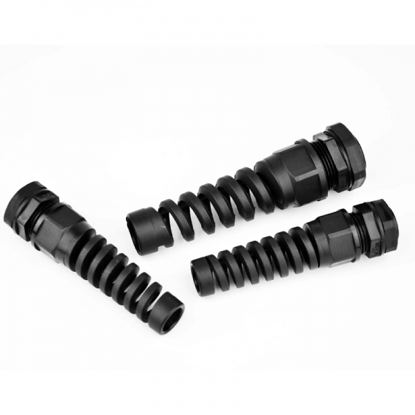 Bending resistant nylon cable waterproof connector