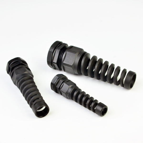 Bending resistant nylon cable waterproof connector