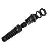 Bending resistant nylon cable waterproof connector
